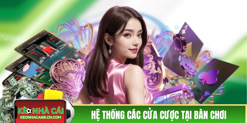 Hệ thống các cửa cược tại bàn chơi Roulette